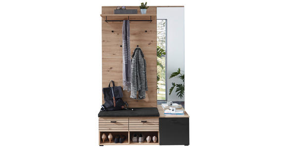 GARDEROBE 126/202/38 cm  - Eiche Artisan, Design, Holzwerkstoff (126/202/38cm) - Voleo