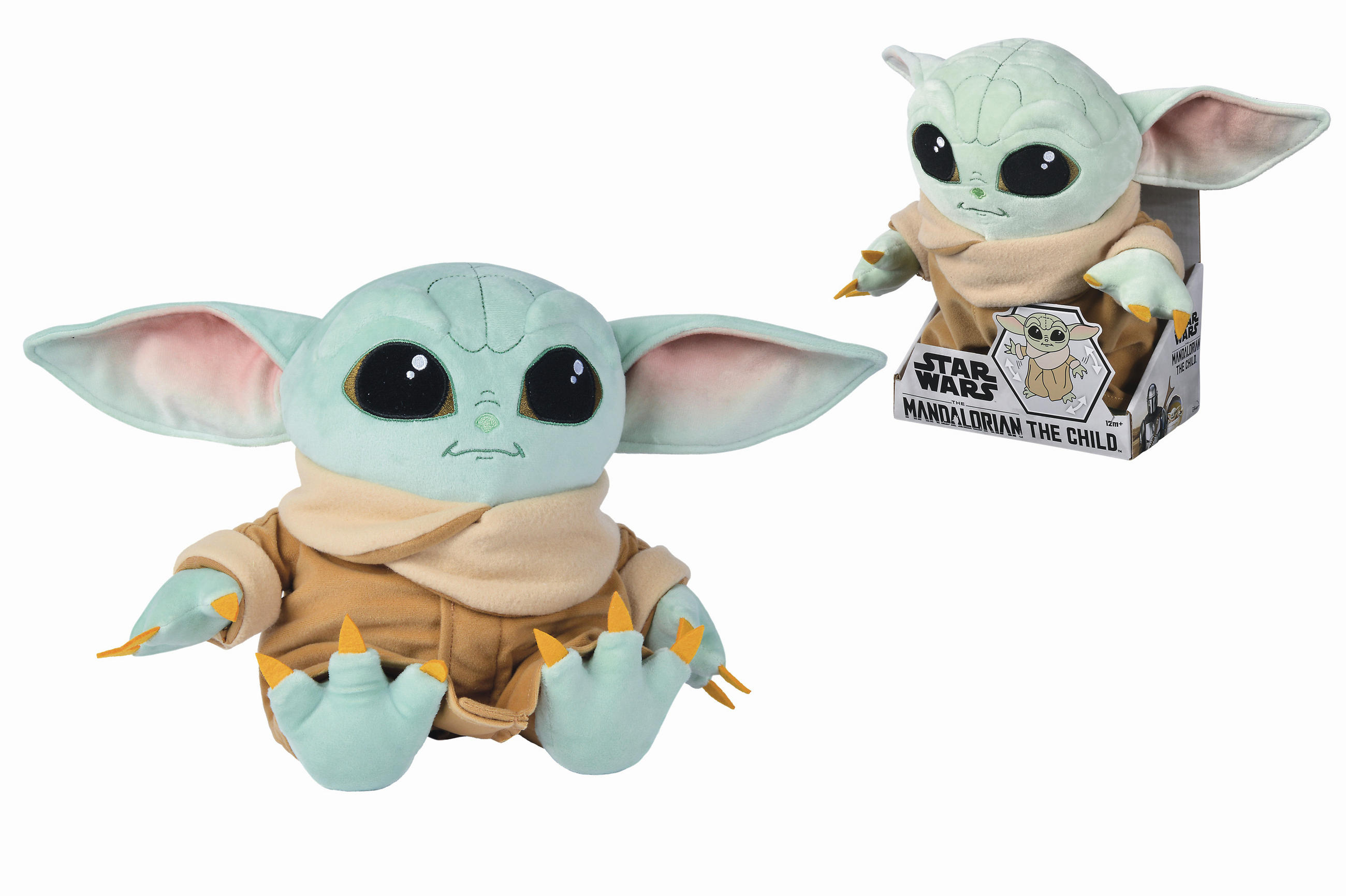 Disney Plüschtier Mandalorian Grogu The Child Ultimate Braun, Türkis 28x30x12 cm