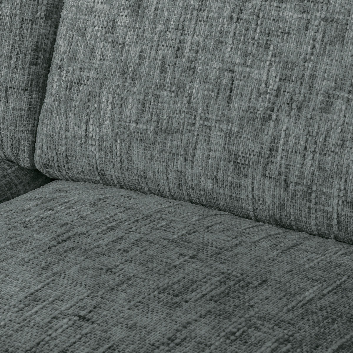 3-SITZER-SOFA SPRING in Webstoff Anthrazit Modern  - Anthrazit/Schwarzchrom, Design, Textil/Metall (187/85/92cm) - Livetastic