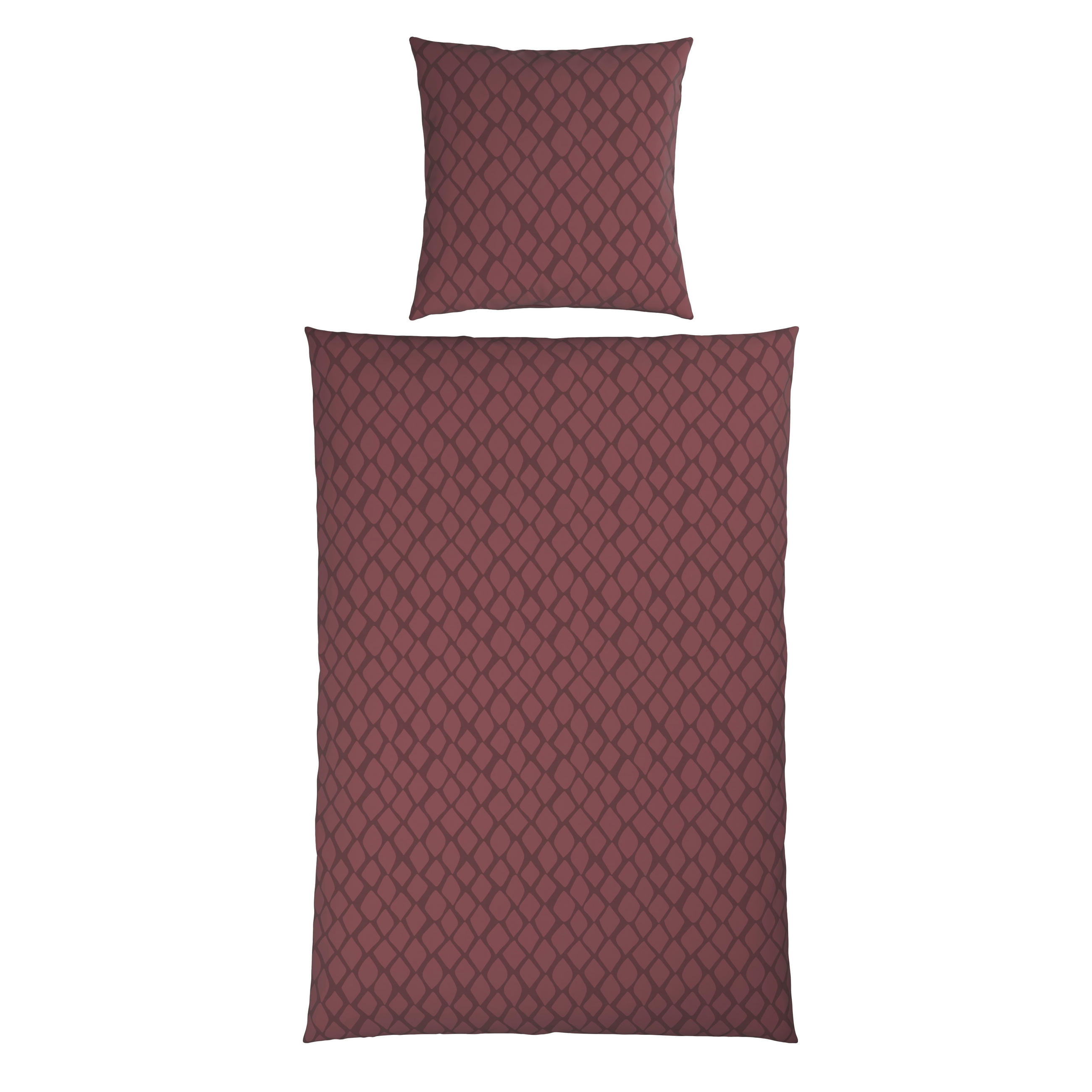 WENDEBETTWÄSCHE SNAKO Satin 155/220 cm  - Kirschrot, Design, Textil (155/220cm) - Dieter Knoll