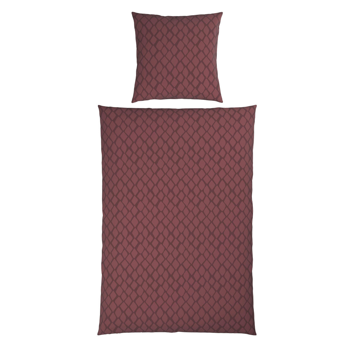 WENDEBETTWÄSCHE SNAKO Satin 135/200 cm  - Kirschrot, Design, Textil (135/200cm) - Dieter Knoll
