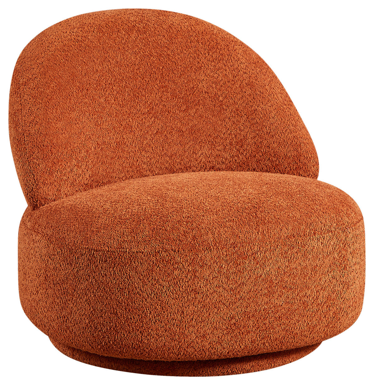 SESSEL in Bouclé Rostfarben  - Rostfarben, Design, Holz/Textil (76/74/82cm) - Carryhome
