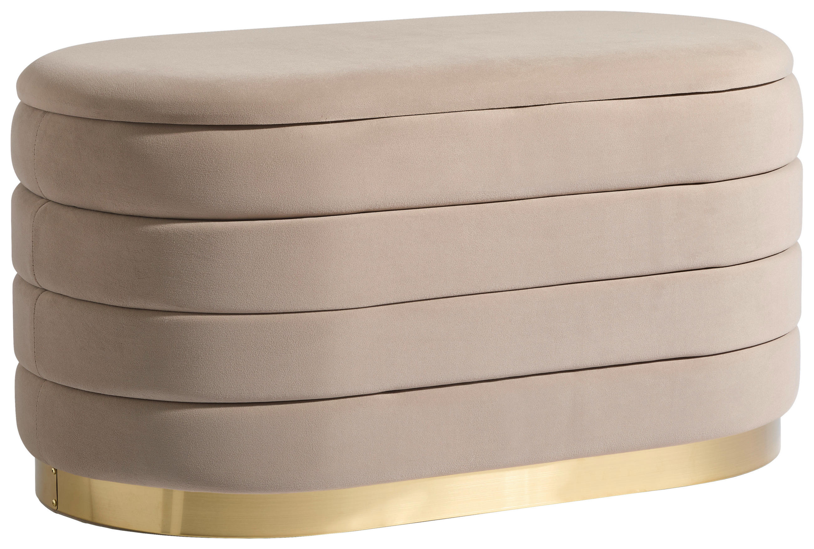 HOCKER Samt  - Design, Textil/Metall (80/42/42cm) - MID.YOU