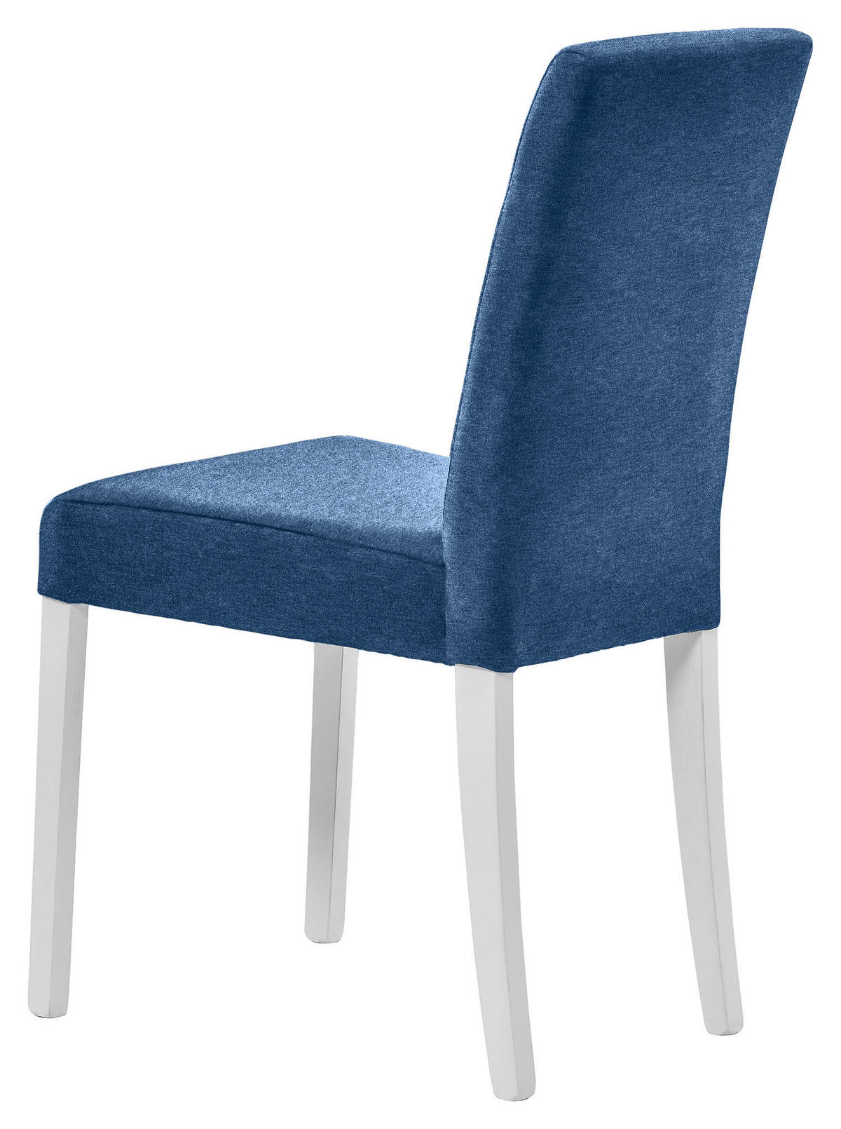 STUHL Webstoff Blau, Weiß Buche massiv  - Blau/Weiß, ROMANTIK / LANDHAUS, Holz/Textil (44/91/57cm) - Landscape