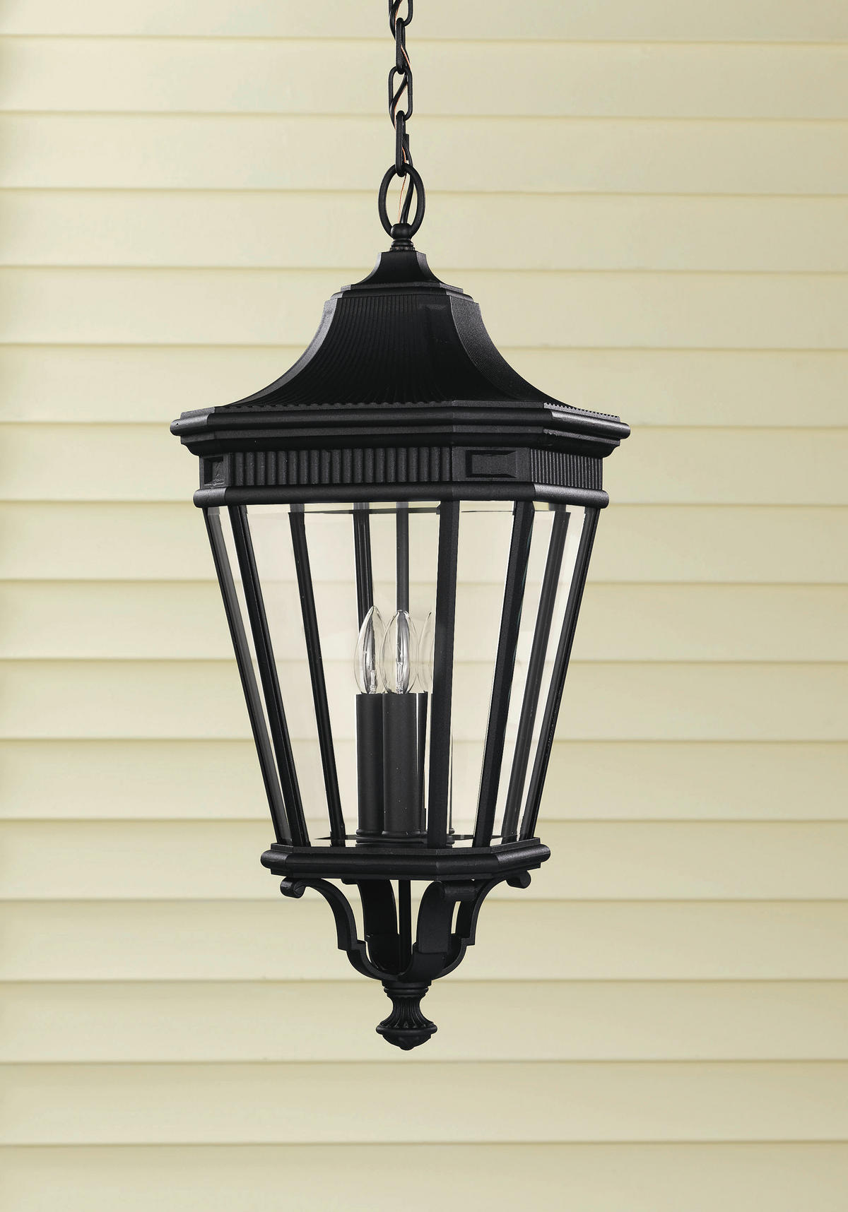 AUSSENHÄNGELEUCHTE Cotsln 30.5 /69.7 cm  - Schwarz, Konventionell, Glas/Metall (30.5 /69.7cm) - Elstead Lighting