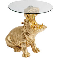 BEISTELLTISCH 48/48/56 cm Goldfarben  - Goldfarben, Design, Glas/Kunststoff (48/48/56cm) - Kare-Design