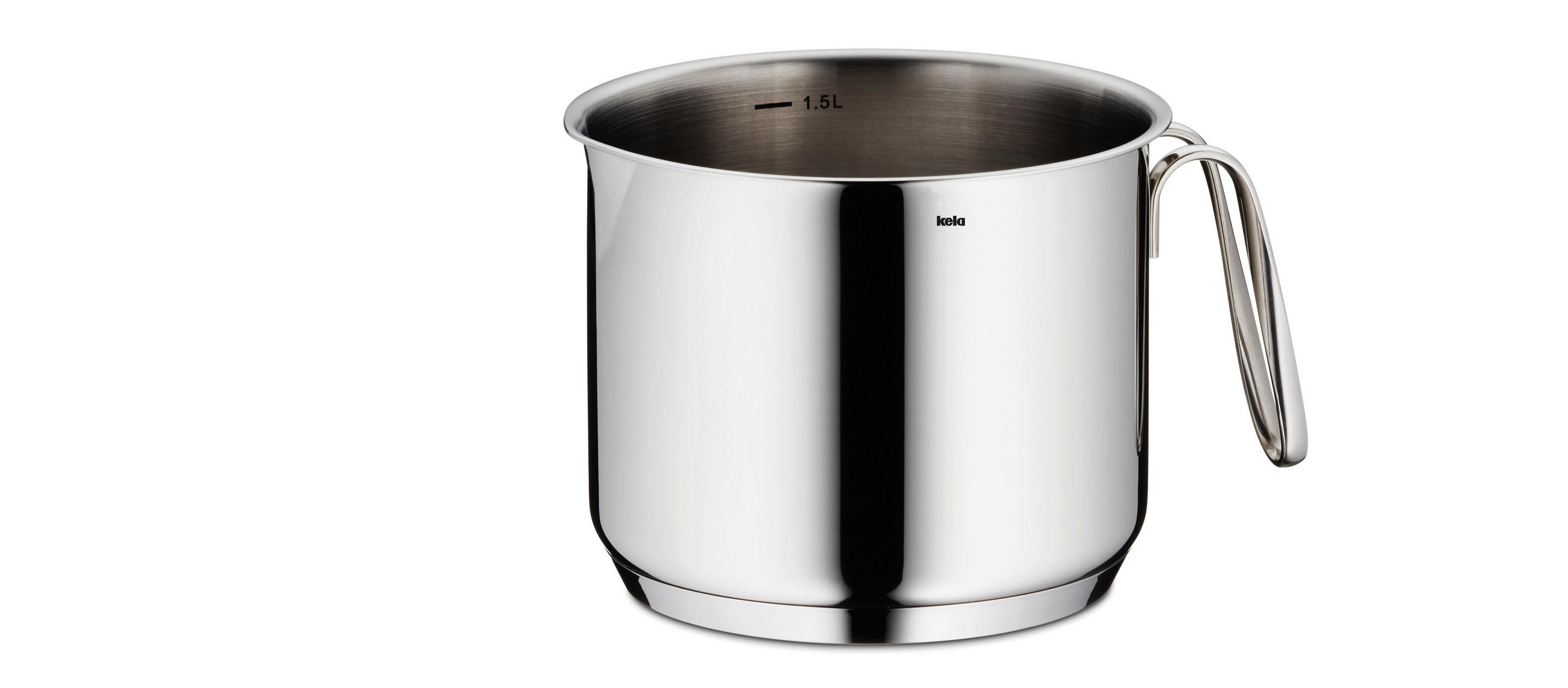 MILCHTOPF Flavoria 1,6 l  - Silberfarben, KONVENTIONELL, Metall (14/12cm) - Kela
