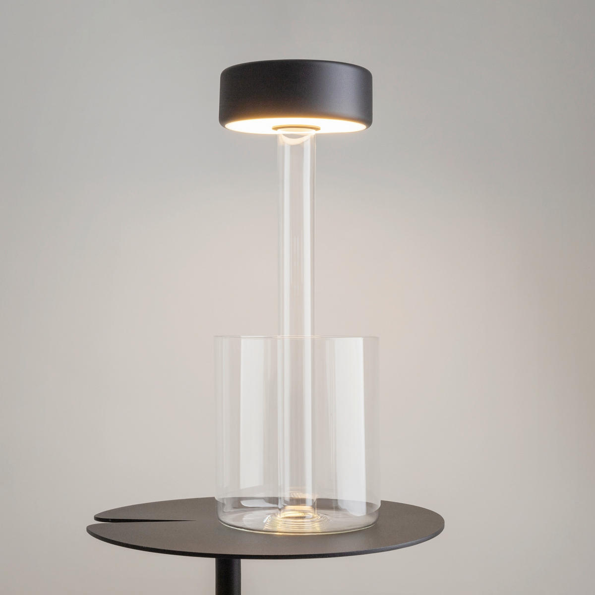 PORTABEL LAMPA AI Collaboration 12/34,8 cm   - svart/transparent, Design, metall/glas (12/34,8cm) - MAYTONI