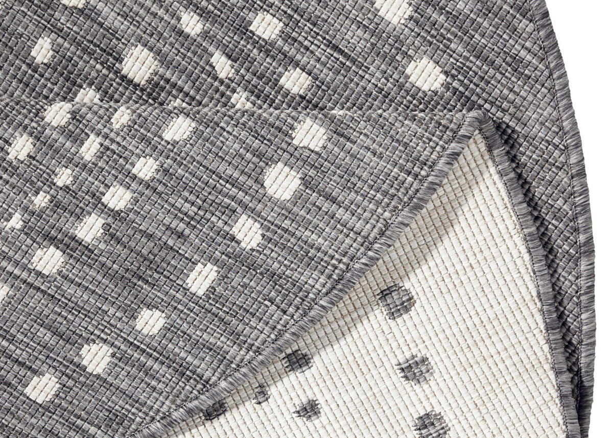 OUTDOORTEPPICH 200 cm Twin Creme, Grau  - Creme/Grau, Design, Kunststoff (200cm)