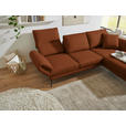 ECKSOFA  in Flachgewebe Kupferfarben  255-365/175-224 cm  - Schwarz/Kupferfarben, Design, Textil/Metall (255-365/175-224cm) - Dieter Knoll