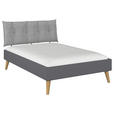 BETT 140/200 cm  in Grau  - Wildeiche/Grau, Design, Holz/Holzwerkstoff (140/200cm) - Carryhome