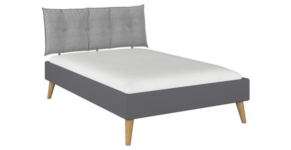 BETT 140/200 cm  in Grau  - Wildeiche/Grau, Design, Holz/Holzwerkstoff (140/200cm) - Carryhome