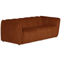 3-SITZER-SOFA LIVOLI in Chenille Rostfarben  - Rostfarben/Schwarz, Design, Kunststoff/Textil (217/70/94cm) - MID.YOU