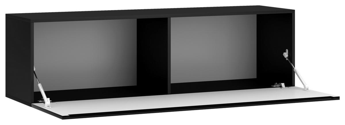 LOWBOARD  in 140/40/38 cm  - Schwarz Hochglanz/Schwarz, Design, Holzwerkstoff (140/40/38cm) - Livetastic