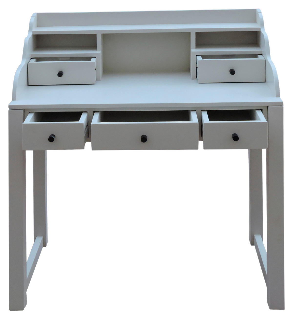 SEKRETÄR  in Weiß  - Schwarz/Weiß, MODERN, Holz/Metall (90/105/50cm) - Livetastic