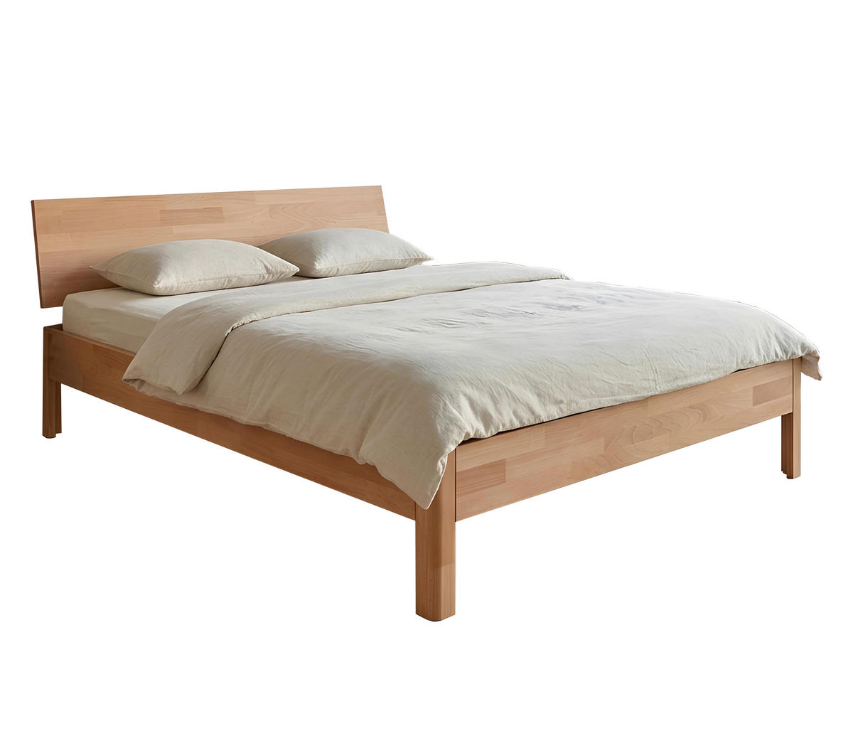 BETT 180/200 cm  Kernbuche   - Kernbuche, Natur, Holz (180/200cm) - P & B