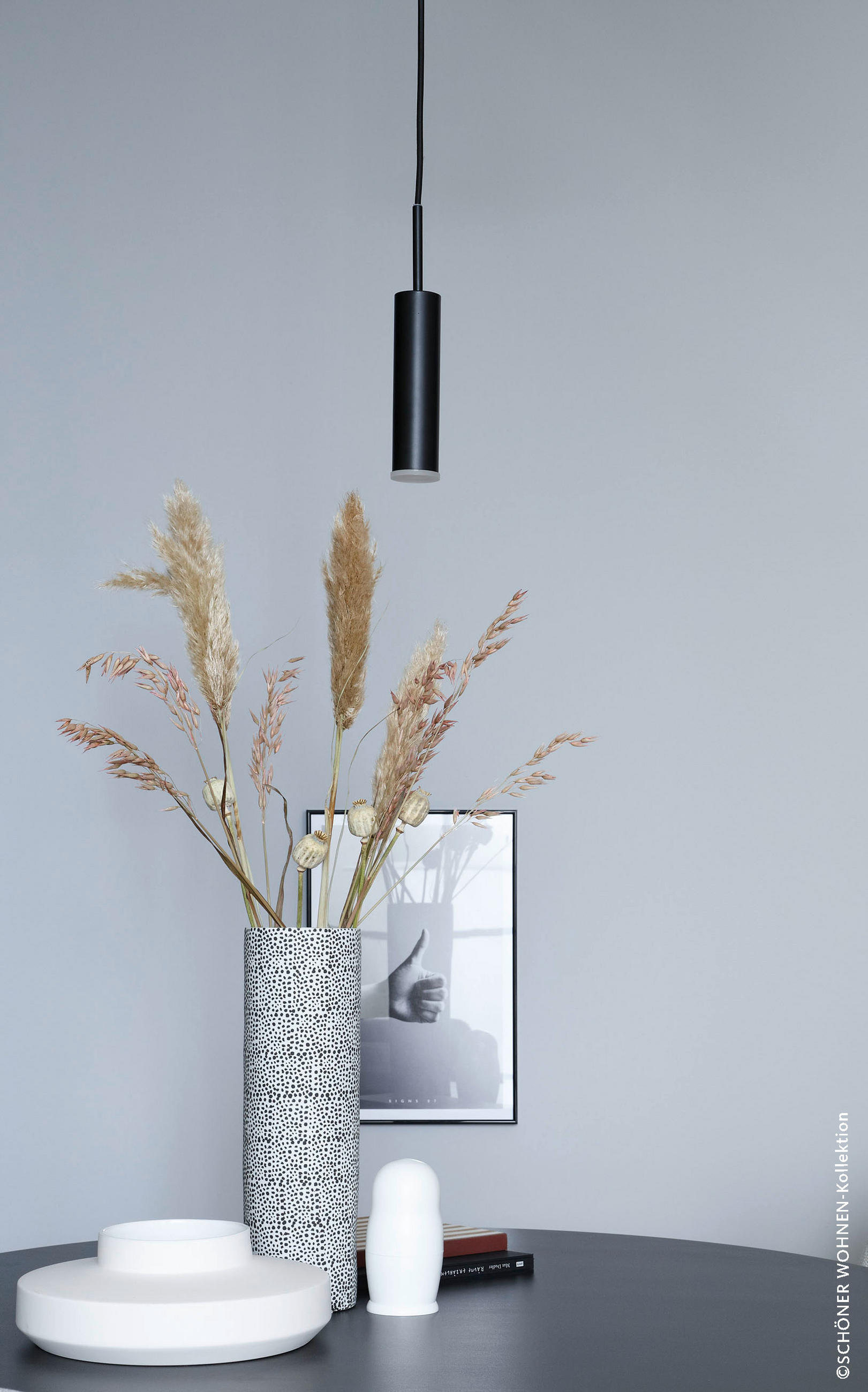 LED-HÄNGELEUCHTE Stina 860466 - Schwarz, Design, Metall (10/250cm) - Schöner Wohnen