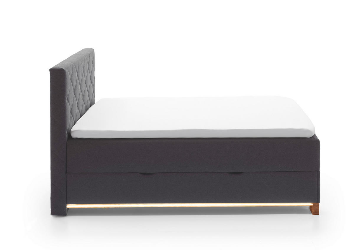 POSTEL BOXSPRING, 140/200 cm, antracitová - antracitová, Design, dřevo/kompozitní dřevo (140/200cm) - Xora