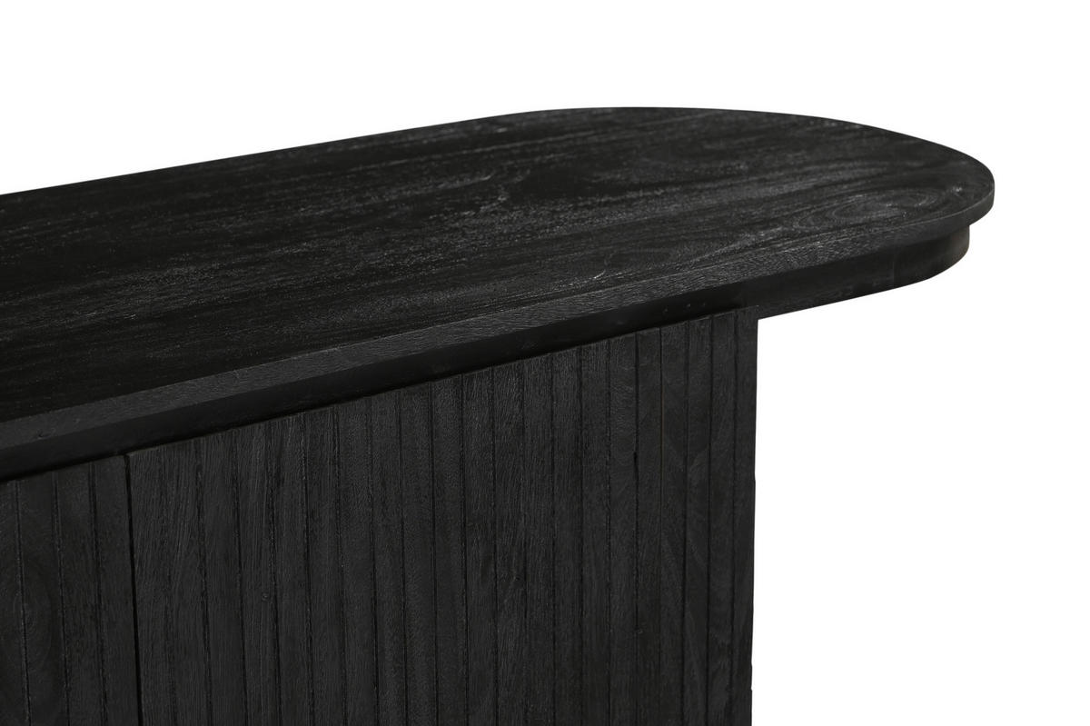 KONYHASZIGET 180/105/50 cm  - akáciaszínű/fekete, Design, fa/fém (180/105/50cm) - Livetastic