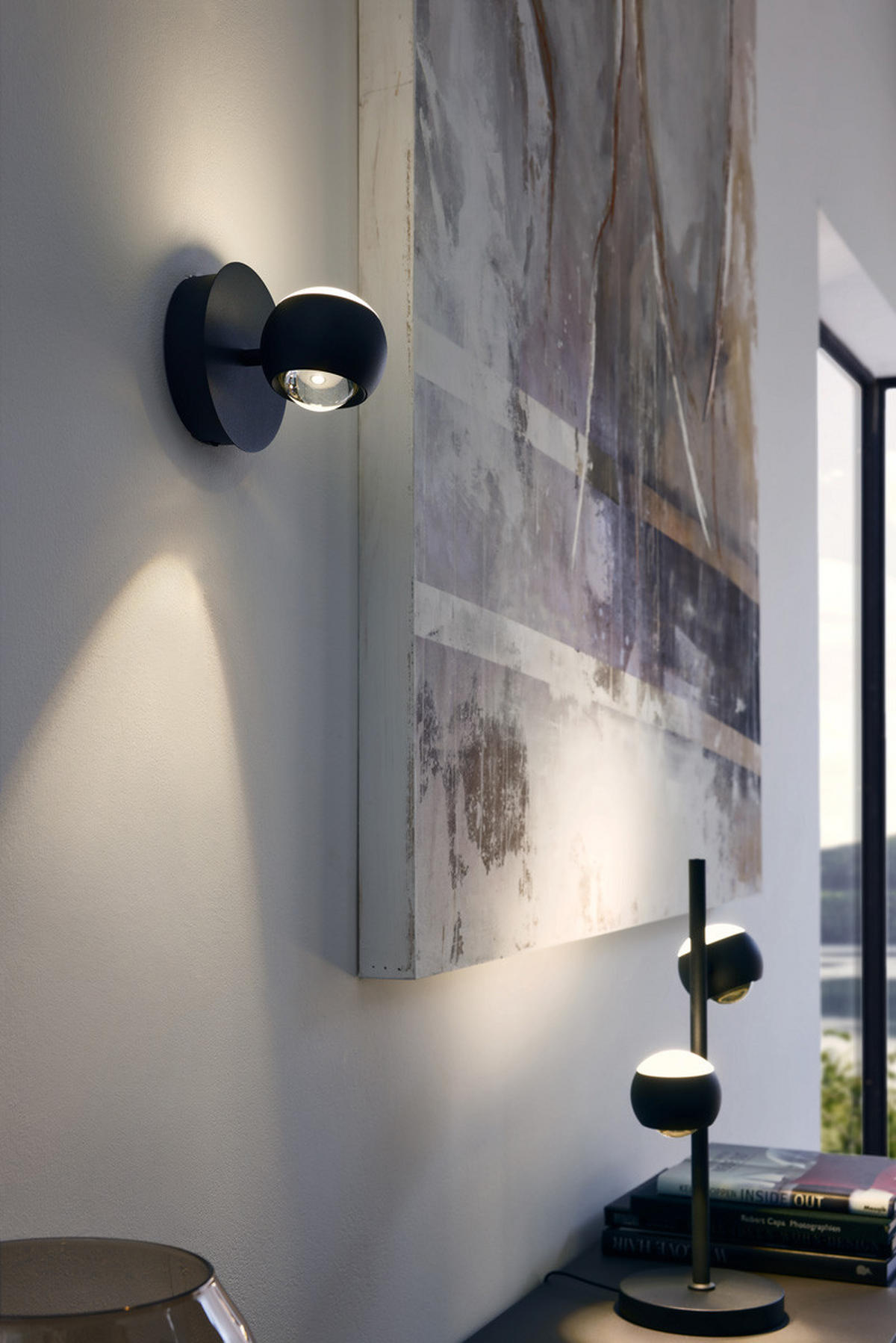 NÁSTĚNNÉ LED SVÍTIDLO, 14/16 cm  - černá/průhledné, Konvenční, kov/plast (14/16cm) - Musterring