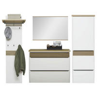 GARDEROBE 4-teilig  in 265/187/31 cm  - Eichefarben/Weiß, Design, Holz/Holzwerkstoff (265/187/31cm) - Dieter Knoll