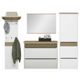 GARDEROBE 4-teilig  in 265/187/31 cm  - Eichefarben/Weiß, Design, Holz/Holzwerkstoff (265/187/31cm) - Dieter Knoll