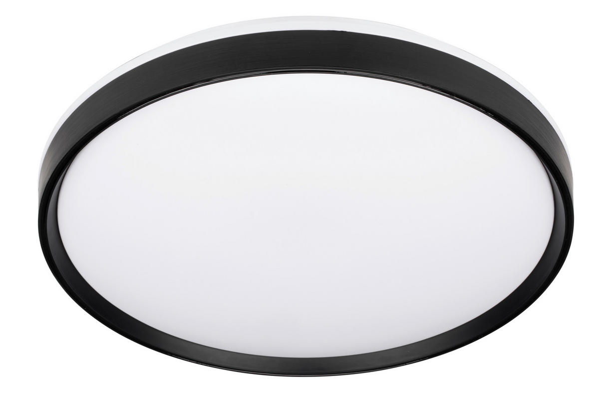 LED-DECKENLEUCHTE 48/7 cm   - Schwarz/Weiß, Trend, Kunststoff/Metall (48/7cm) - Novel