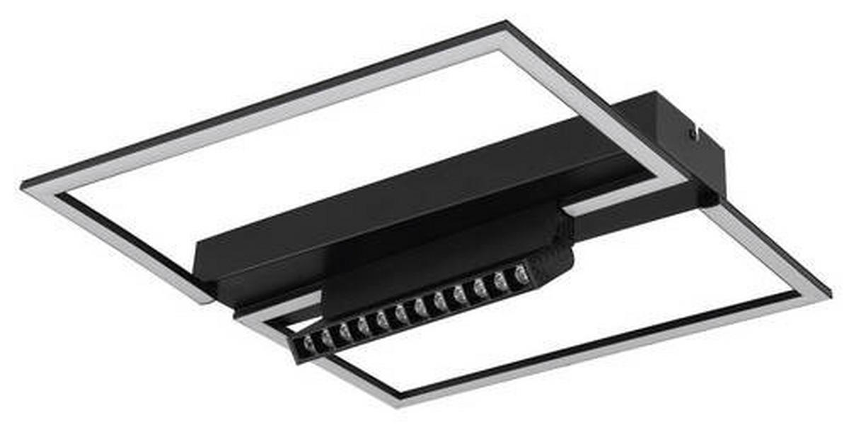 STROPNA LED-SVETILKA   //3000 K/230 V/ - črna/opal, Design, kovina/umetna masa (42/42/11cm) - Globo