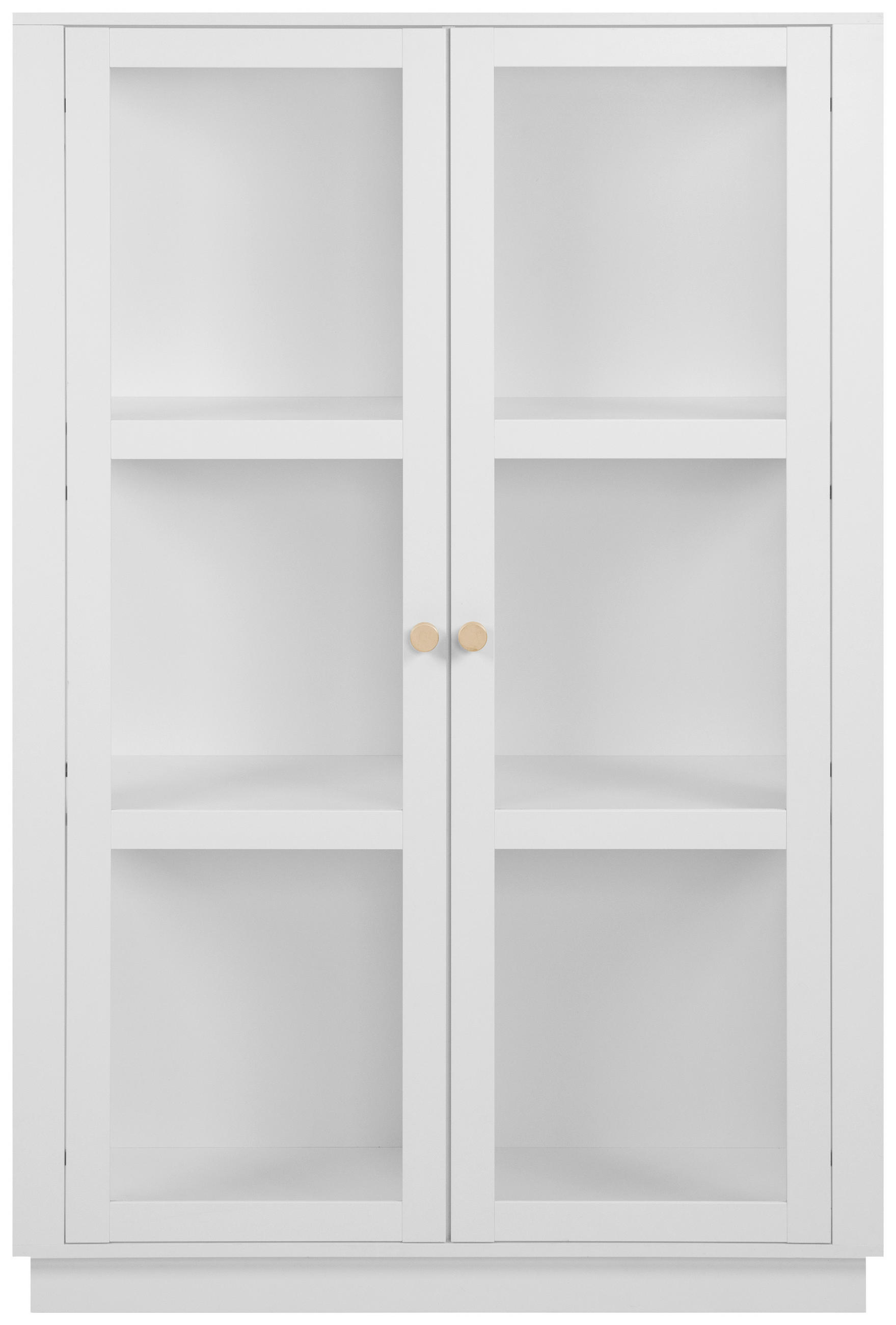 VITRINE in Weiß  - Goldfarben/Weiß, Design, Glas/Holzwerkstoff (100/150/40cm) - MID.YOU