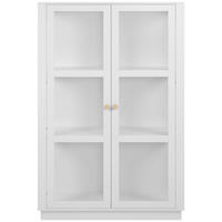 VITRÍNA, biela, 100/150/40 cm - biela/zlatá, Design, kov/kompozitné drevo (100/150/40cm) - MID.YOU