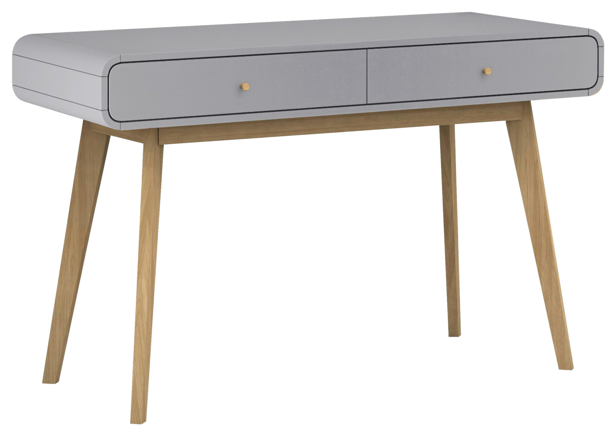 Mid.you Schreibtisch Cassie Grau, Eiche 79x50x120 cm