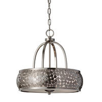 LUSTER, 48.3/56.4 cm  - farba ušľachtilej ocele, Design, kov/sklo (48.3/56.4cm) - Elstead Lighting