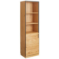 AKTENSCHRANK 55/197/40 cm  - Eichefarben/Graphitfarben, Natur, Holz/Holzwerkstoff (55/197/40cm) - Linea Natura