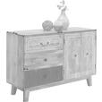 KOMMODE  in 115/80/35 cm  - Naturfarben/Braun, Trend, Holz/Metall (115/80/35cm) - Landscape
