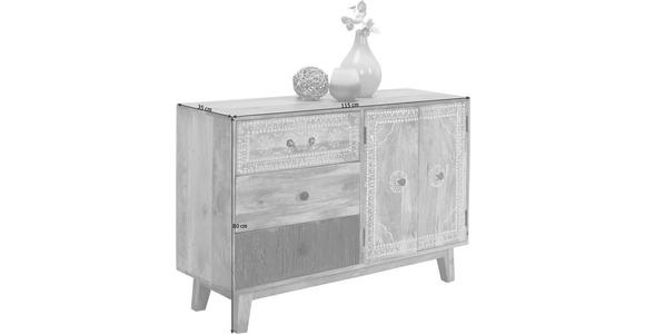 KOMMODE  in 115/80/35 cm  - Naturfarben/Braun, Trend, Holz/Metall (115/80/35cm) - Landscape