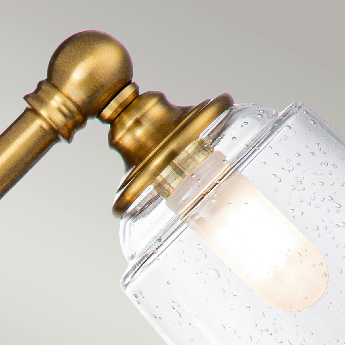 BADEZIMMER-WANDLEUCHTE - Messingfarben, Konventionell, Glas/Metall (53.3/24.8 /15.2cm) - Elstead Lighting