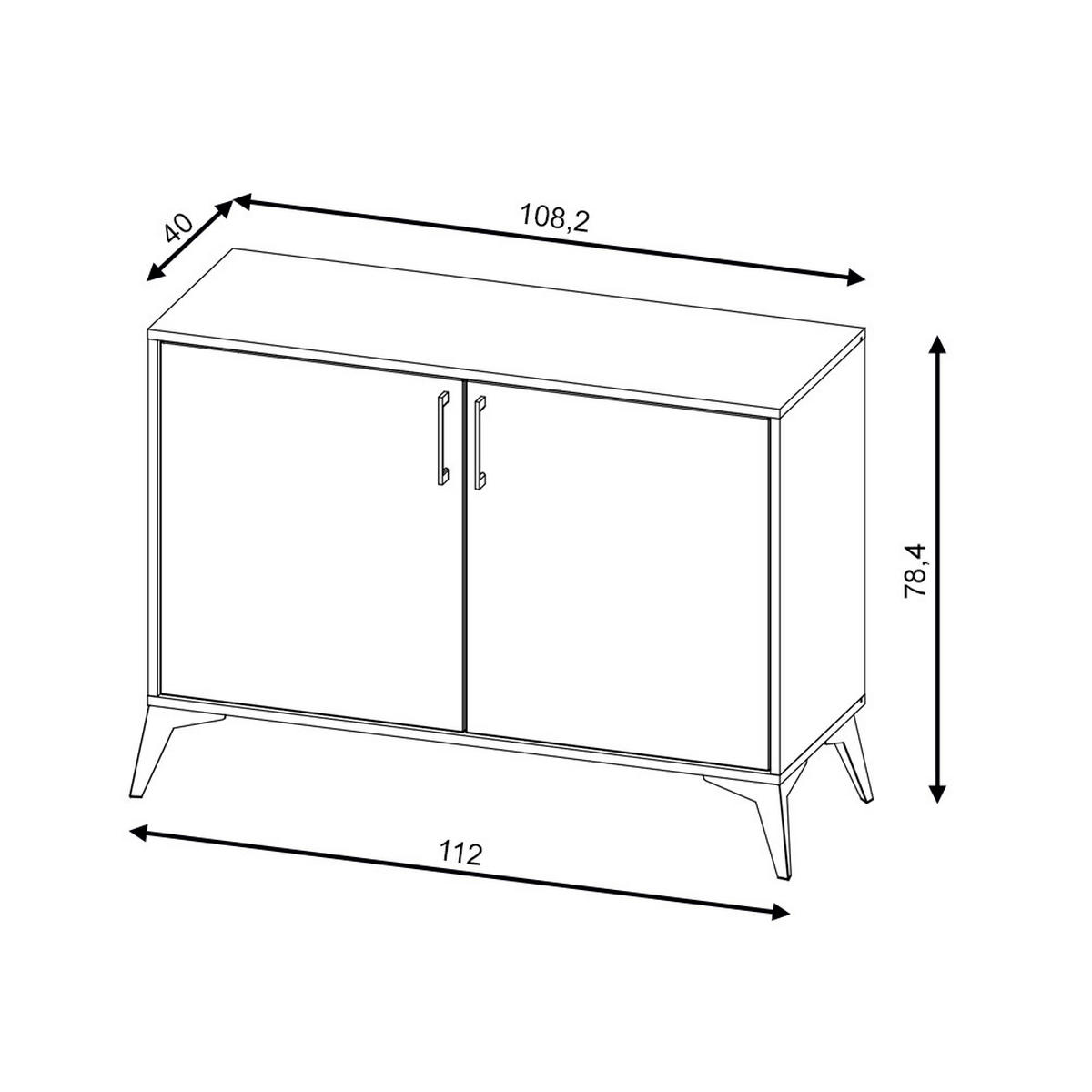 KOMMODE  in 108/78/40 cm  - Dunkelgrün/Schwarz, Design, Holzwerkstoff/Metall (108/78/40cm) - Livetastic
