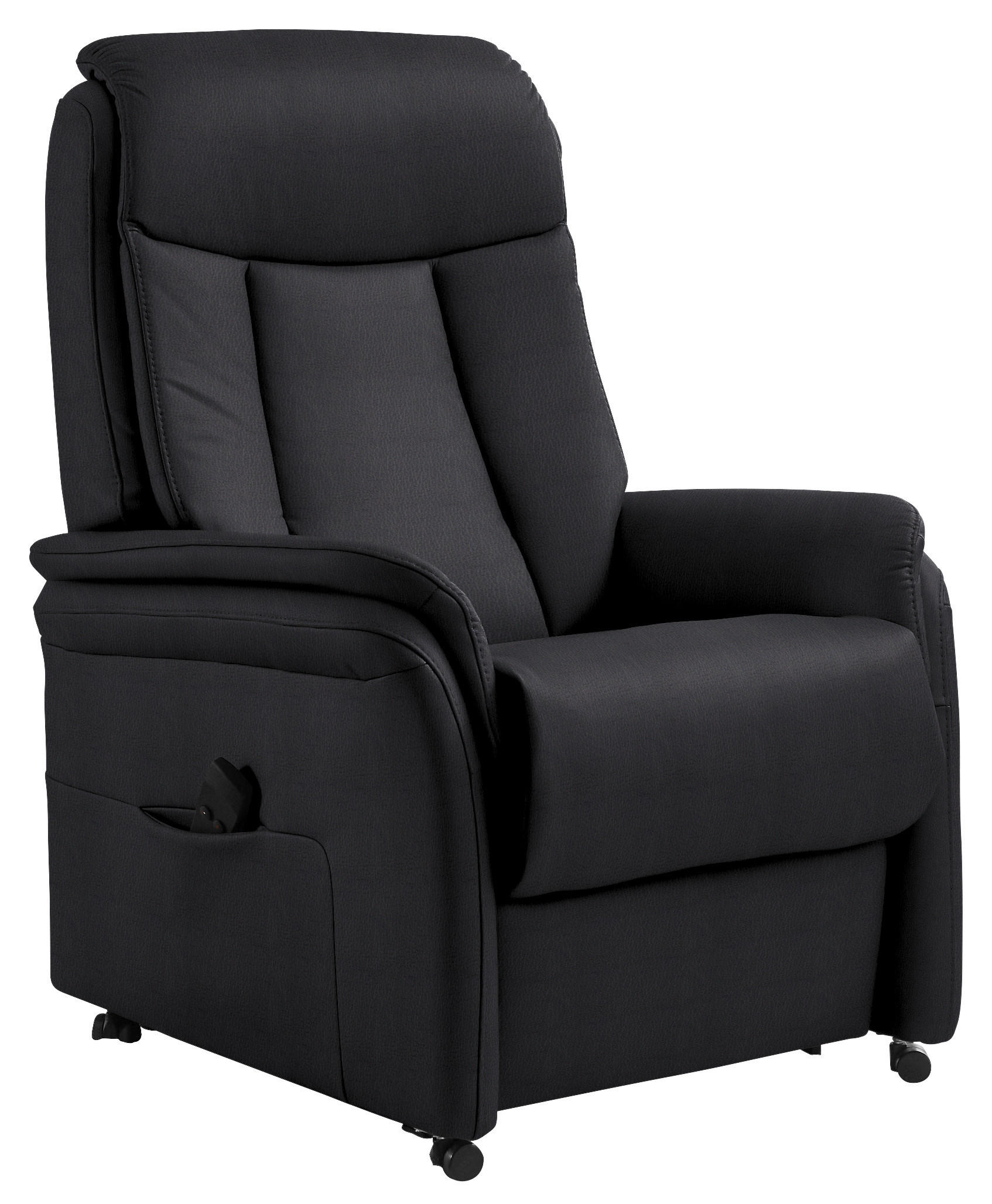 FERNSEHSESSEL in Anthrazit  - Anthrazit/Schwarz, Konventionell, Leder/Kunststoff (74/107/84cm) - Valdera