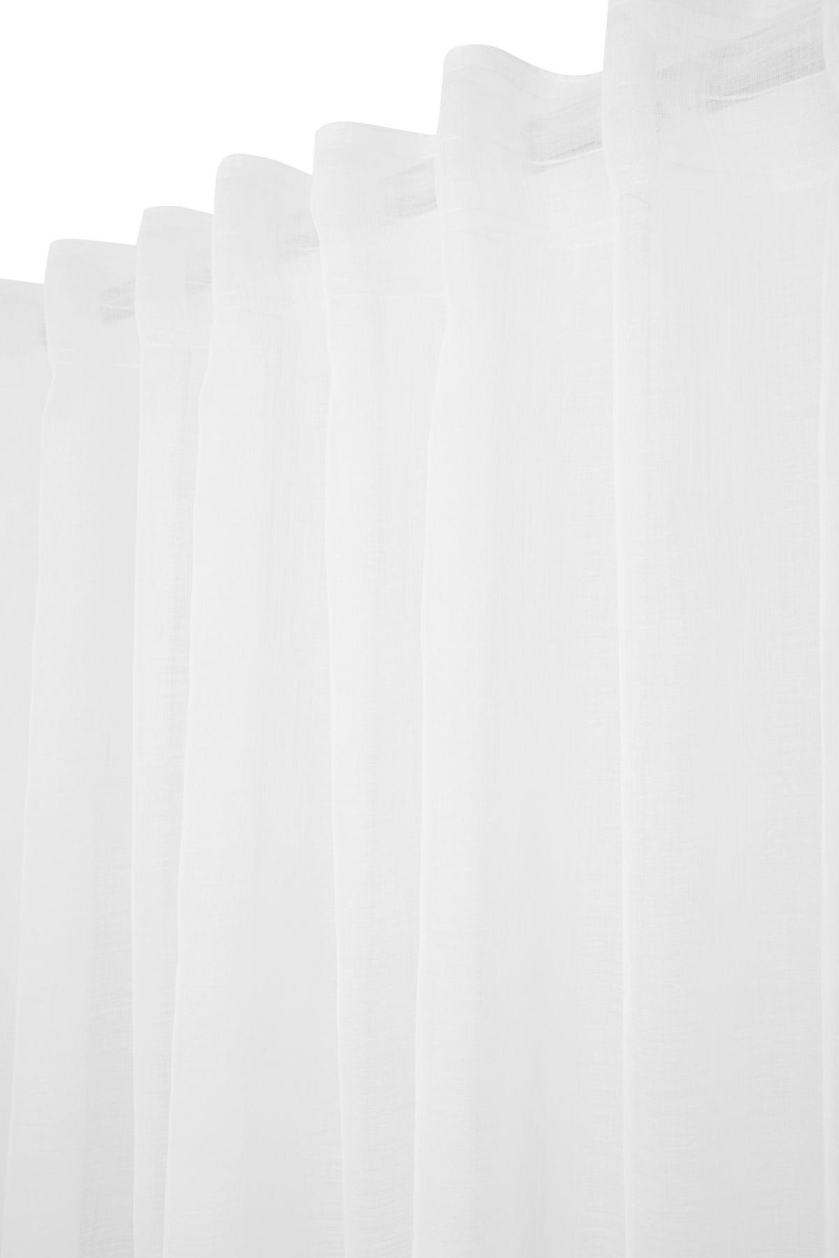 FERTIGVORHANG transparent  - Weiß, Basics, Textil (280/300cm)