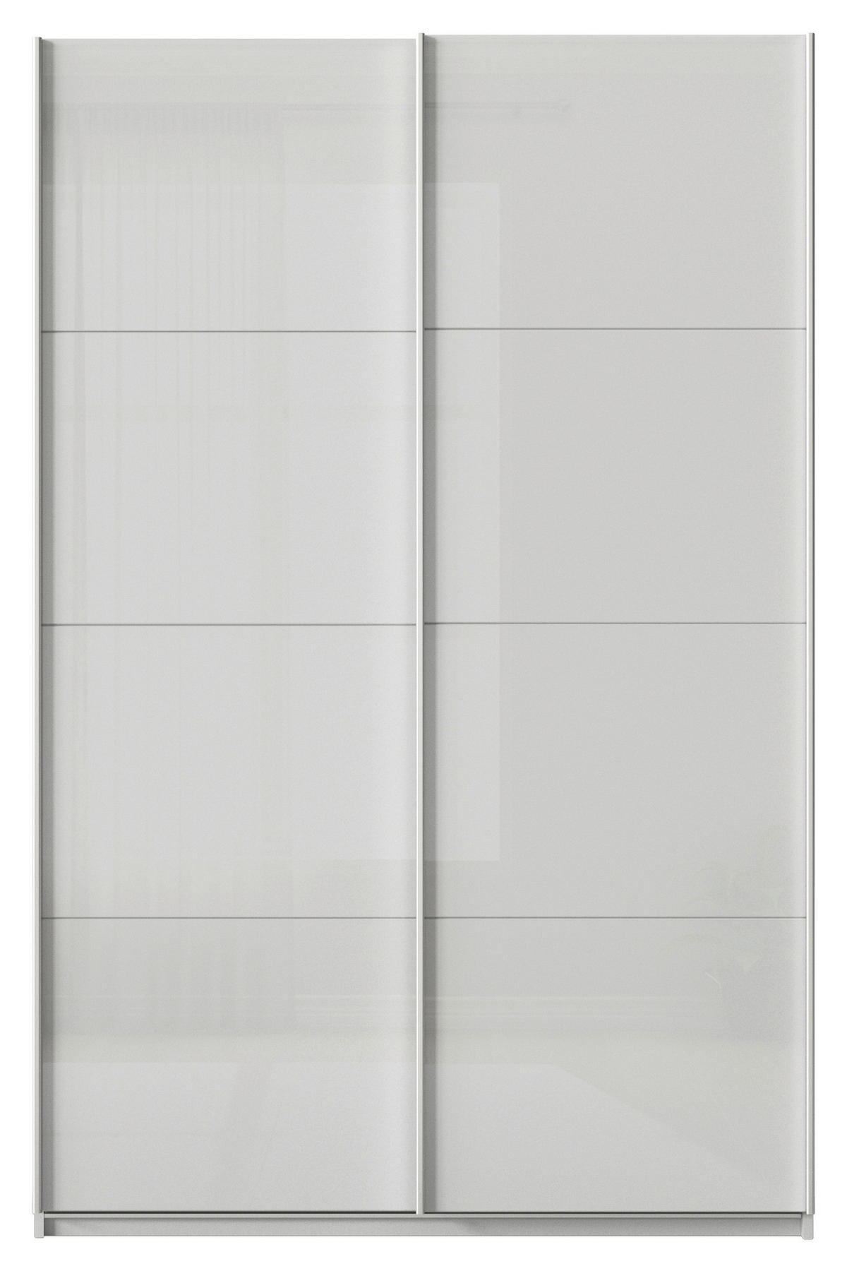 SCHWEBETÜRENSCHRANK  in Seidengrau  - Seidengrau/Alufarben, KONVENTIONELL, Glas/Holzwerkstoff (181/210/62cm) - Xora