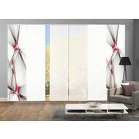 FLÄCHENVORHANG FRANKLIN, 6-TLG in Rot  - Rot, Basics, Textil (60/245cm)