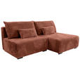 ECKSOFA Bronzefarben Cord  - Schwarz/Bronzefarben, MODERN, Holz/Textil (210/145cm) - Carryhome