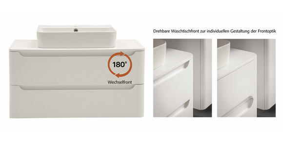 WASCHTISCHKOMBI 101 cm  - Weiß, KONVENTIONELL, Keramik/Holzwerkstoff (101cm) - Xora