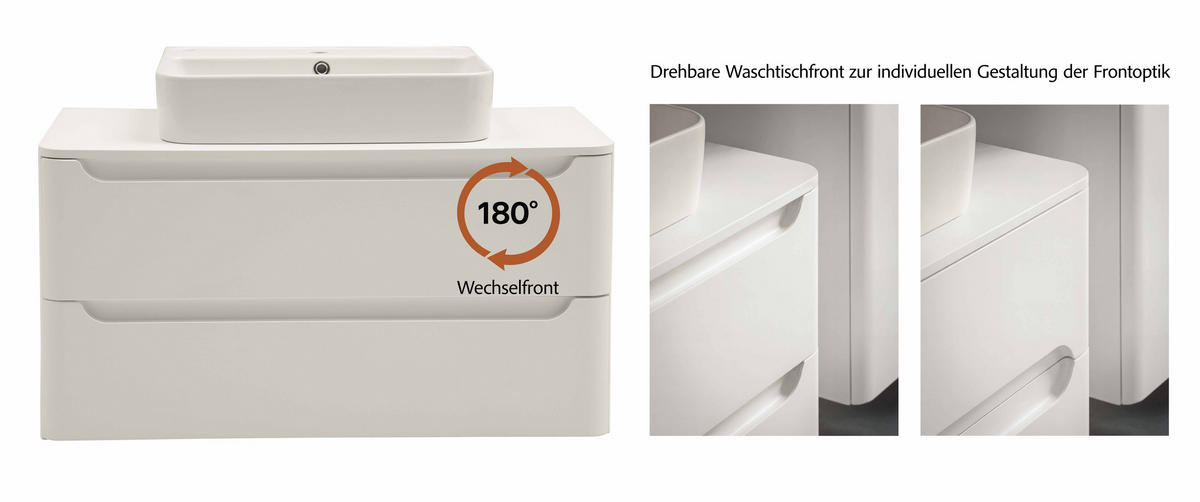 WASCHTISCHKOMBI 101 cm  - Weiß, KONVENTIONELL, Keramik/Holzwerkstoff (101cm) - Xora