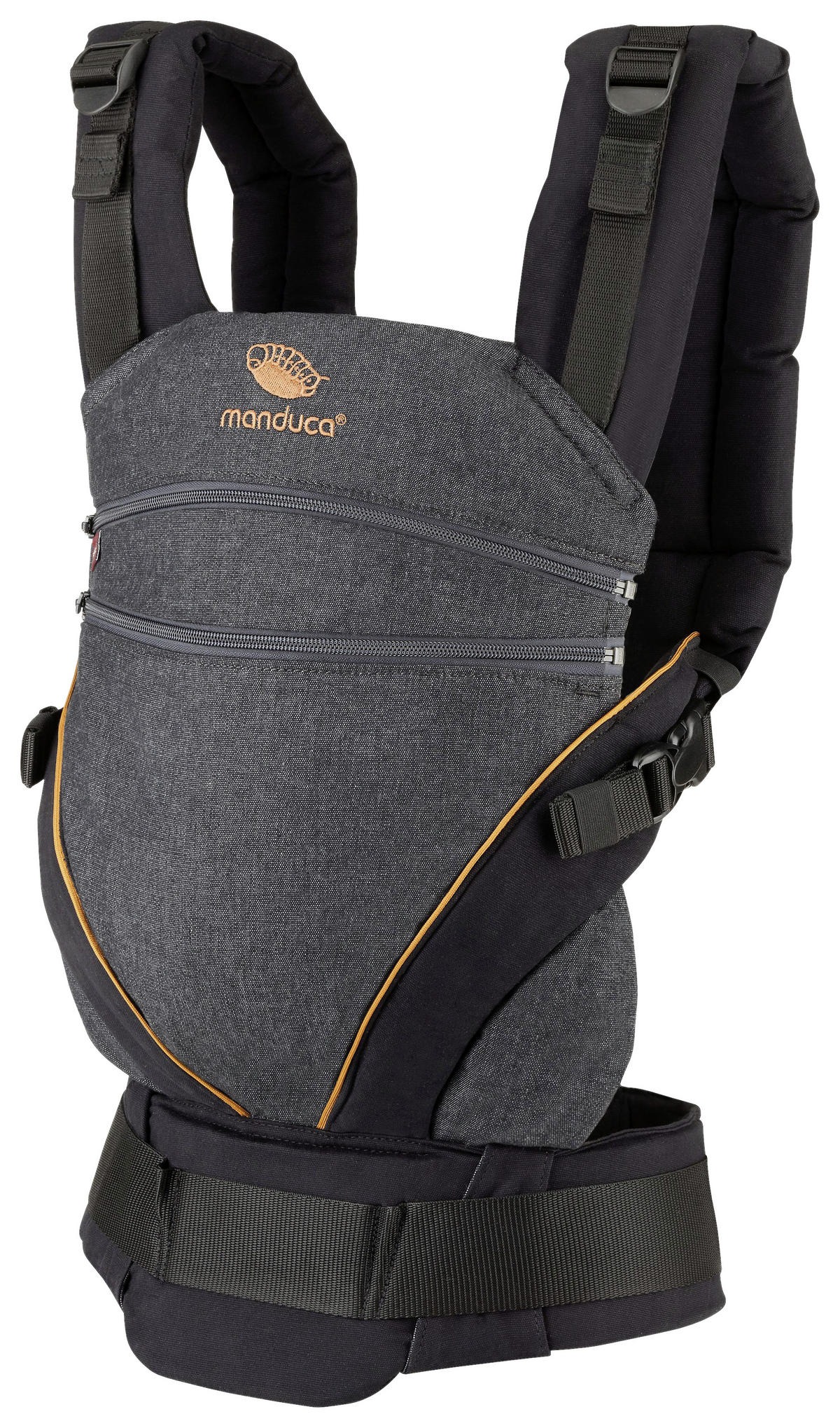 BABYTRAGE Manduca XT  - Grau, Basics, Textil (22/34/12cm) - Wickelkinder Manduca