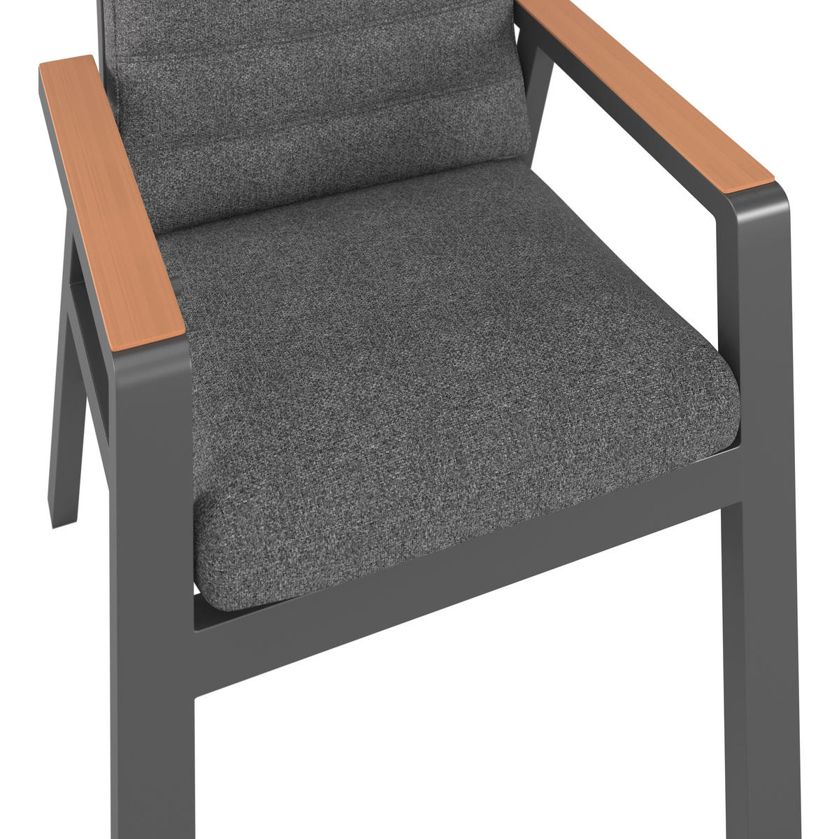 VRTNA RELAKS STOLICA   metal, plastika, tekstil   prirodne boje, tamno siva   - tamno siva/prirodne boje, Moderno, metal/tekstil (60/110/74cm) - Ambia Garden