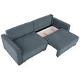 2-SITZER-SOFA in Chenille Blau  - Blau/Schwarz, KONVENTIONELL, Kunststoff/Textil (233/90/110cm) - Carryhome