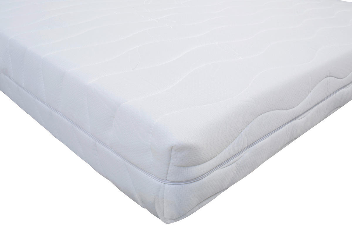 TASCHENFEDERKERNMATRATZE 140/200 cm Höhe ca. 19 cm 7 -Zonen - Weiß, Basics, Textil (140/200cm) - Boxxx