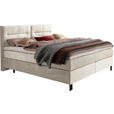 BOXSPRINGBETT 200/220 cm  in Creme  - Creme/Schwarz, KONVENTIONELL, Textil/Metall (200/220cm) - Esposa