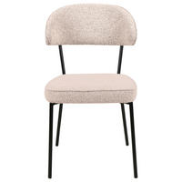 STOL, les, kovina, tekstil pink  - pink/črna, Design, kovina/tekstil (46/83,5/58cm) - Hom`in